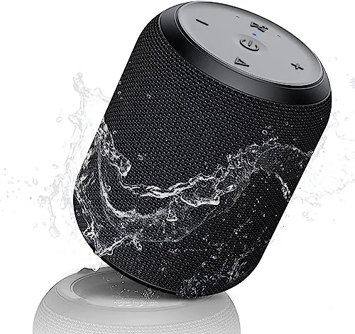 NOTABRICK Bluetooth Speakers,Portable Wireless Speaker with 15W Stereo Sound, Active Extra Bass, IPX6 Waterproof Shower