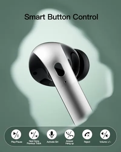 OFNEX Wireless Earbuds Bluetooth 5.3 Headphones 78Hrs Playtime In-ear Earbuds with Wireless Charging Case LED Power Display