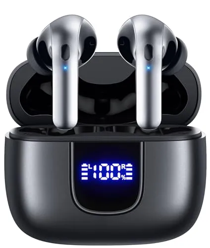 OFNEX Wireless Earbuds Bluetooth 5.3 Headphones 78Hrs Playtime In-ear Earbuds with Wireless Charging Case LED Power Display