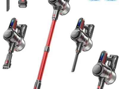 ORFELD Cordless Vacuum Cleaner, Stick Vacuum with 26Kpa Powerful Suction, 45Mins Runtime Rechargeable Vacuum, Anti-Tangle &