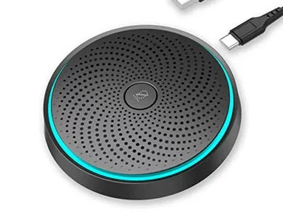 Oriveegyo Conference USB Microphone for Computer PC Laptop, Desktop Omnidirectional Condenser Microphone with Mute