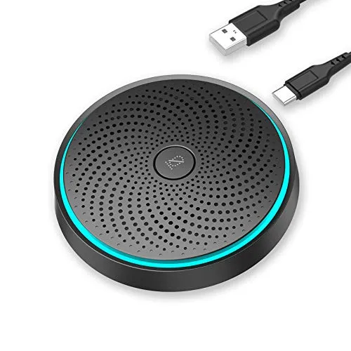 Oriveegyo Conference USB Microphone for Computer PC Laptop, Desktop Omnidirectional Condenser Microphone with Mute