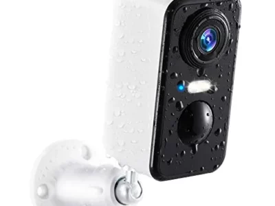 PM POPMAKE Security Cameras Wireless Outdoor, 2K Color Night Vision Battery Powered WiFi Spotlight/Siren Motion Detection