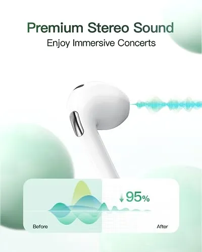 PocBuds Earbuds 72Hrs Playback Wireless Earbuds Bluetooth Headphones with LED Power Display Charging Case Ear buds IPX7