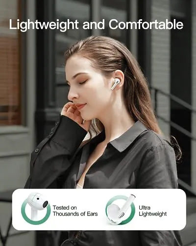PocBuds Earbuds 72Hrs Playback Wireless Earbuds Bluetooth Headphones with LED Power Display Charging Case Ear buds IPX7