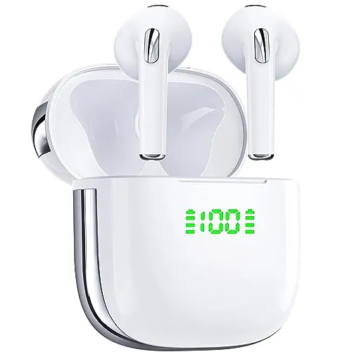 PocBuds Earbuds 72Hrs Playback Wireless Earbuds Bluetooth Headphones with LED Power Display Charging Case Ear buds IPX7