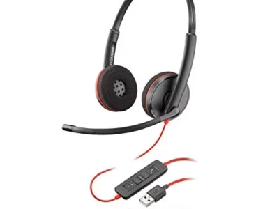 Poly Plantronics - Blackwire 3220 - Wired Dual-Ear (Stereo) Headset with Boom Mic - USB-A to connect to your PC and/or Mac
