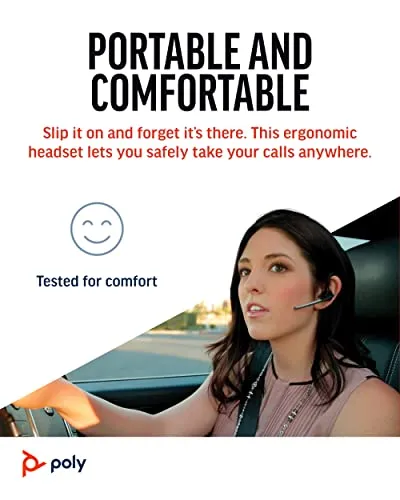 Poly Voyager Legend Wireless Headset (Plantronics) - Single-Ear via Bluetooth w/Noise-Canceling Mic - Voice Controls - Mute