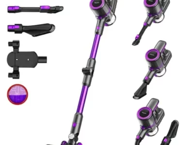 POWEART N700 Cordless Vacuum Cleaner, 30Kpa Powerful Cordless Stick Vacuum, 180° Foldable Wand, Extended Runtime, 8-in-1