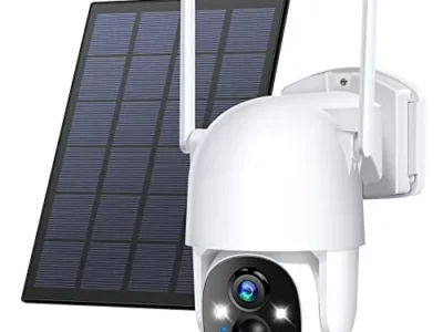 Poyasilon Wireless Cameras for Home/Outdoor Security, Solar Security Cameras Wireless Outdoor 355°PTZ, 3MP 2K FHD WiFi