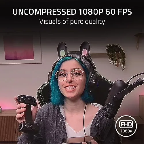 Razer Kiyo Pro Streaming Webcam: Full HD 1080p 60FPS - Adaptive Light Sensor - HDR-Enabled - Wide-Angle Lens with Adjustable