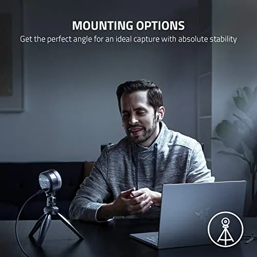 Razer Kiyo Pro Streaming Webcam: Full HD 1080p 60FPS - Adaptive Light Sensor - HDR-Enabled - Wide-Angle Lens with Adjustable