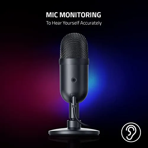 Razer Seiren V2 X USB Condenser Microphone for Streaming and Gaming on PC: Supercardioid Pickup Pattern - Integrated Digital