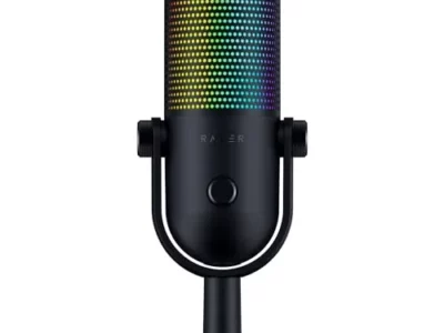 Razer Seiren V3 Chroma RGB USB Microphone: Stream & Game Reactive Lighting - Tap-to-Mute Sensor - Condenser Mic - Digital
