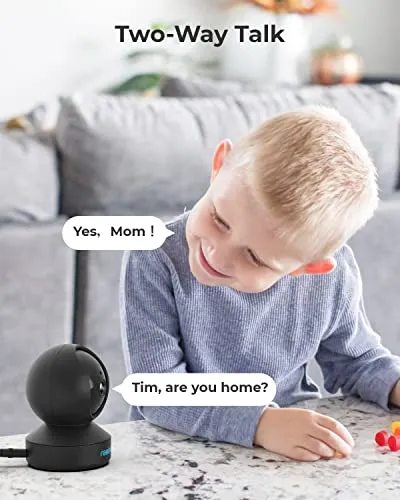 REOLINK Indoor Security Camera, 2.4/5 GHz Wi-Fi, E1 Pro 4MP HD Plug-in Pet Camera, 360 Degree Baby/Pet Monitor with Auto