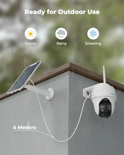 REOLINK Security Camera Wireless Outdoor, Pan Tilt Solar Powered, 5MP 2K+ Color Night Vision, 2.4/5GHz WiFi, 2-Way Talk,