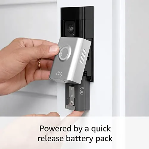 Ring Battery Doorbell Plus | Head-to-Toe HD+ Video, motion detection & alerts, and Two-Way Talk (2023 release) security