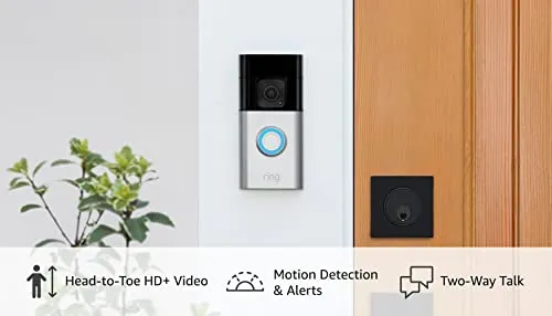 Ring Battery Doorbell Plus | Head-to-Toe HD+ Video, motion detection & alerts, and Two-Way Talk (2023 release) security