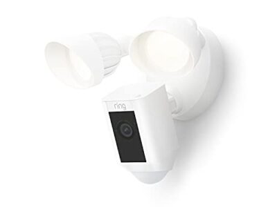 Ring Floodlight Cam Wired Plus with motion-activated 1080p HD video, White (2021 release) security camera