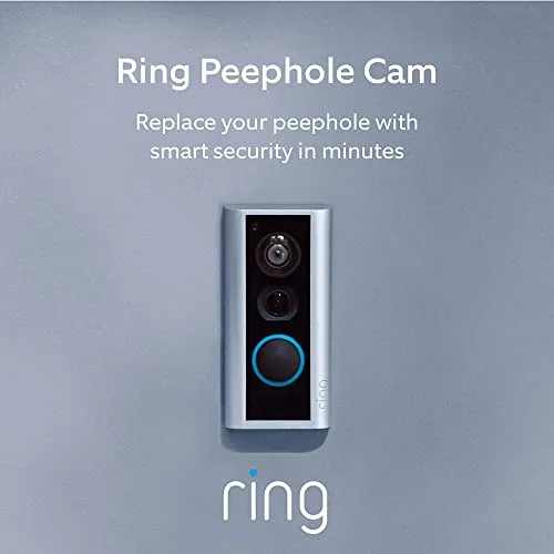 Ring Peephole Cam - Smart video doorbell, HD video, 2-way talk, easy installation security camera - alternate view
