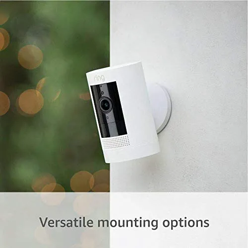 Ring Stick Up Cam Battery | Weather-Resistant Outdoor Camera, Live View, Color Night Vision, Two-way Talk, Motion alerts,