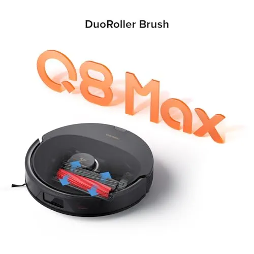 roborock Q8 Max Robot Vacuum and Mop Cleaner, DuoRoller Brush, 5500Pa Strong Suction, Lidar Navigation, Obstacle Avoidance,
