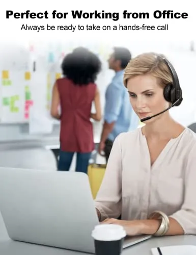 Sarevile Bluetooth Headset, Bluetooth Trucker Headset with Upgraded Microphone Noise Canceling for Trucker, Hand Free