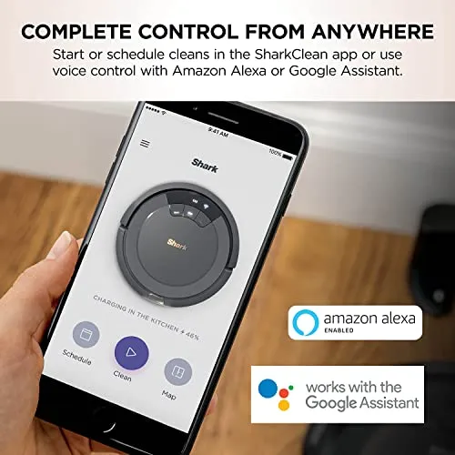 Shark AV753 ION Robot Vacuum, Tri-Brush System, Wifi Connected, 120 Min Runtime, Works with Alexa, Multi Surface Cleaning,