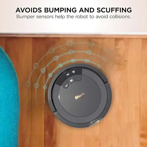 Shark AV753 ION Robot Vacuum, Tri-Brush System, Wifi Connected, 120 Min Runtime, Works with Alexa, Multi Surface Cleaning,