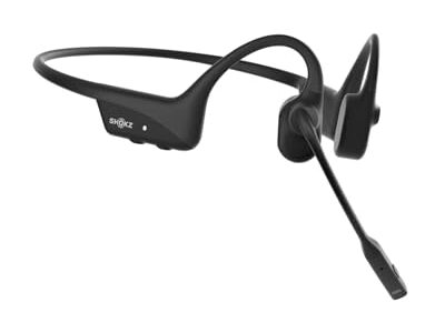 SHOKZ OpenComm2 Open-Ear Bone Conduction Headphones, Wireless Bluetooth Computer Headsets with Noise Canceling Mic and Mute