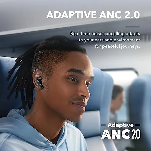 soundcore by Anker Liberty 4 NC Wireless Earbuds, 98.5% Noise Reduction, Adaptive Noise Cancelling to Ears and Environment,