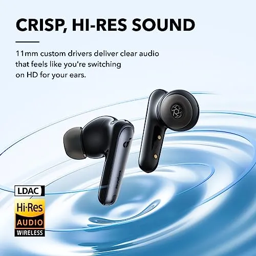 soundcore by Anker Liberty 4 NC Wireless Earbuds, 98.5% Noise Reduction, Adaptive Noise Cancelling to Ears and Environment,