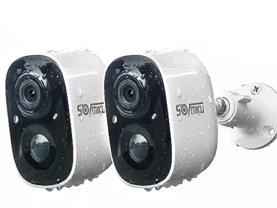 Sovmiku C6S 2K Battery Security Camera Wireless Outdoor, Battery Powered Camera, Two-Way Audio, PIR Motion Detection, Easy