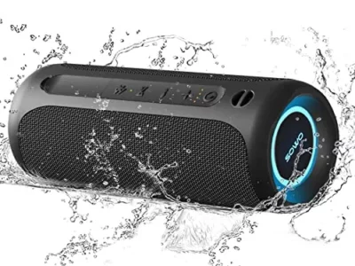 SOWO Portable Speaker, Wireless Bluetooth Speaker, IPX7 Waterproof, 25W Loud Stereo Sound, Bassboom Technology, TWS Pairing,