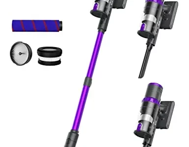 syvio 33Kpa Cordless Vacuum Cleaner with Digital Touchscreen, Lightweight Handheld Stick Vacuum, Auto Mode 30-60Min Runtime