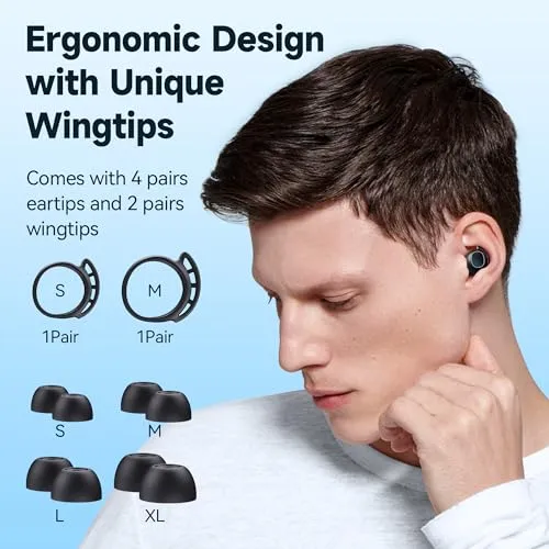 TAGRY Bluetooth Headphones Wireless Earbuds 120H Playtime Ear Buds IPX7 Waterproof Earphones Digital Power Display Headsets