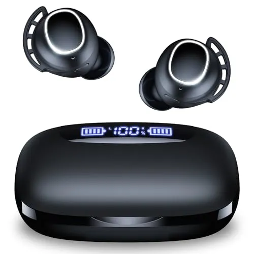 TAGRY Bluetooth Headphones Wireless Earbuds 120H Playtime Ear Buds IPX7 Waterproof Earphones Digital Power Display Headsets