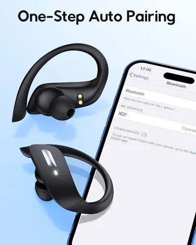 TAGRY Bluetooth Headphones Wireless Earbuds 80Hrs Playtime IPX7 Waterproof Ear buds with Earhook Over Ear Earphones Build-in