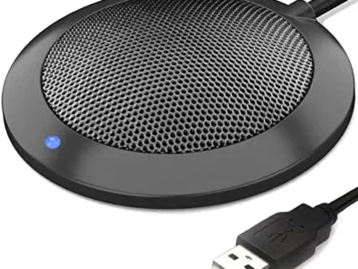 TKGOU Conference USB Microphone, Computer Desktop Mic with LED Indicator, TKGOU Plug & Play Omnidirectional Condenser PC