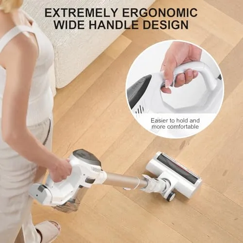 TMA Cordless Vacuum Cleaner, 6 in 1 Stick Vacuum Cleaner with 4 Filters 8-Cell Battery & 40 Mins Running Time 1.3L Dust