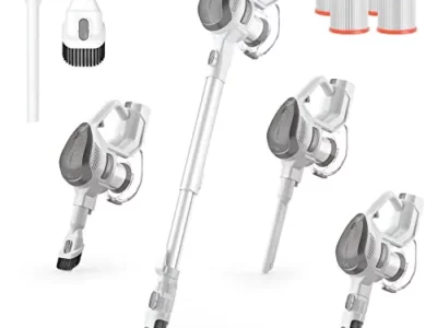 TMA Cordless Vacuum Cleaner, 6 in 1 Stick Vacuum Cleaner with 4 Filters 8-Cell Battery & 40 Mins Running Time 1.3L Dust