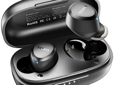 TOZO A1 Mini Wireless Earbuds Bluetooth 5.3 in Ear Light-Weight Headphones Built-in Microphone, IPX5 Waterproof, Immersive