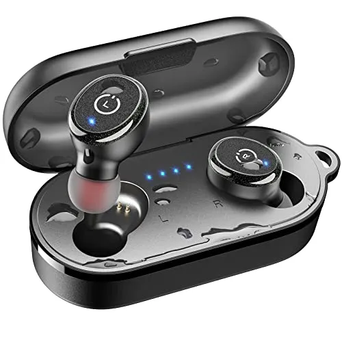 TOZO T10 Bluetooth 5.3 Wireless Earbuds with Wireless Charging Case IPX8 Waterproof Stereo Headphones in Ear Built in Mic