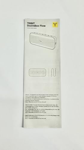 Tribit StormBox Flow Bluetooth Speaker, Portable Speaker with XBass, 30H Playtime Wireless Speaker, IP67 Waterproof,