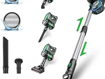 Vactidy Cordless Vacuum Cleaner, 20000Pa Powerful Suction, Rechargeable Battery, 6-in-1 Lightweight Stick Vacuum, Up to 35