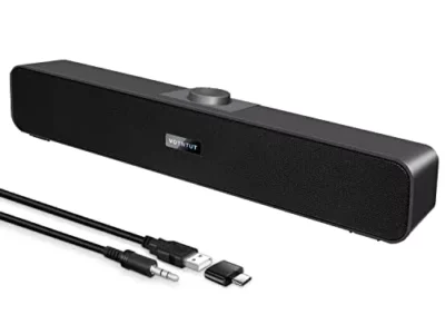 VOTNTUT Computer Speakers,Wired USB Desktop Speaker,Stereo USB Powered Mini Sound Bar Speaker for PC Tablets Desktop Laptop