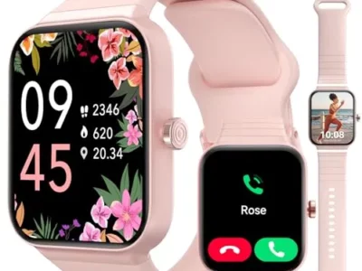 WMK Fitness Tracker Watch, Smart Watches for Women, Android & iOS Compatibility, Phone Call, Alexa, Pedometer, Health