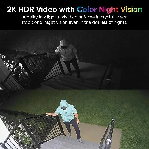 WYZE Battery Cam Pro, Wireless, No Hub, 2K HDR IP65 Outdoor/Indoor Smart Security Camera, Color Night Vision, Integrated