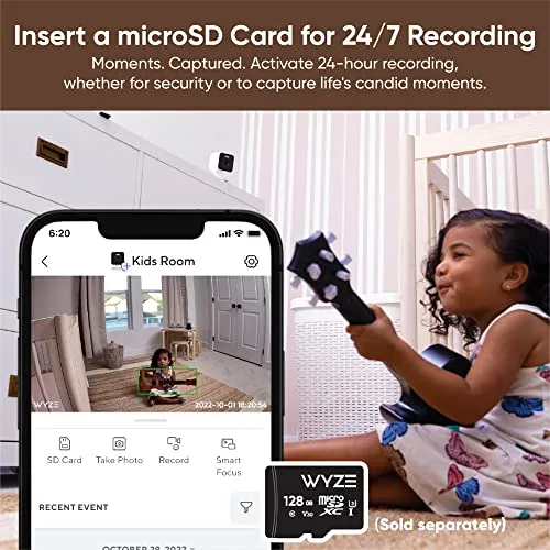 WYZE Cam v3 Pro 2K Indoor/Outdoor Wi-Fi Security Camera with Color Night Vision, Edge AI, Integrated Spotlight & Siren,