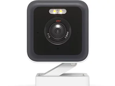 WYZE Cam v3 Pro 2K Indoor/Outdoor Wi-Fi Security Camera with Color Night Vision, Edge AI, Integrated Spotlight & Siren,